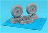 Supermarine Spitfire Wheels w/ Weighted Tyres of Smooth Pattern & Covered hubs (Plastic model)