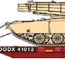 983 02 214 (N) DODX `Red` Flat Car 3-Pack with M1 Abrams Tanks (3-Car Set) (Model Train)