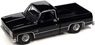 1985 Chevy Silverado Pickup Lowered Gloss Black (Diecast Car)