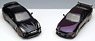 Nissan GT-R Premium Edition T-spec 2022 Midnight Purple & Nissan Skyline GT-R (BNR34) V Spec Special Limited Car 2000 Midnight Purple 3 Set (Diecast Car)