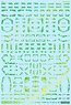 1/100 GM Line Decal No.1 [with Caution] #1 Prism Green & Neon Green (Material)