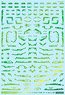 1/100 GM Line Decal No.2 [with Caution] #2 Prism Green & Neon Green (Material)