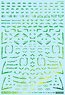 1/144 GM Line Decal No.4 [with Caution] #2 Prism Green & Neon Green (Material)