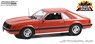 Charlie`s Angels (1976-1981 TV Series) - 1979 Ford Mustang Ghia - Medium Red with Black Stripe Treatment (Diecast Car)