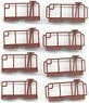 [ PP0811 ] Parts for KOKI50000 A (Handrail Brown 4 Pieces, Handrail Improved Type Brown 4 Pieces) (Model Train)