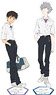 Rebuild of Evangelion Acrylic Stand Shinji & Kaworu (School Uniform) (Anime Toy)
