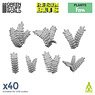 3D Printed Set - Fern Leaves (Plastic model)