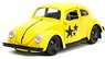 1959 VW Beetle Yellow / Star Graphics with Boxing Gloves (Diecast Car)