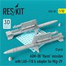 AGM-88 `Harm` Missiles With Lau-118 & Adapter For Mig-29 (2 Pices) (Plastic model)