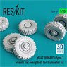 M142 (Himars) Type 1 Wheels Set (Weighted) For Trumpeter Kit (Plastic model)