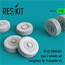 M142 (Himars) Type 2 Wheels Set (Weighted) For Trumpeter Kit (Plastic model)