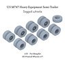 US M747 Heavy Equipment Semi-Trailer Sagged Wheels (for Meng Model) (Plastic model)