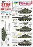 War in Ukraine # 4. Ukrainian T-64 mix in 2022 war. T-64A, T-64B, T-64BV and T-64BM `Bulat`. Plus Generic Insignias. (Plastic model)