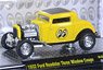 1932 Ford Three Window Coupe Mooneyes Yellow (Diecast Car)