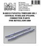 Panavia Tornado GR.1 Central Fuselage Pylons. Corrected Parts (for Revell/Eduard) (Plastic model)