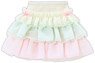 45 Sugar Ribbon Frill Skirt (Pastel Mint x Pastel Pink) (Fashion Doll)
