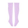 45 Polka Dot Pastel Knee High Socks (Purple x White Dot) (Fashion Doll)