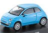 Kyosho Mini Car & Book No.12 Fiat 500 (Light Blue) (Diecast Car)