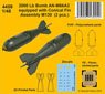 2000 Lb Bomb AN-M66A2 Equipped with Conical Fin Assembly M130 (2Pieces.) (Plastic model)