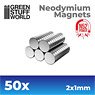 Neodymium Magnets 2x1mm - 50 Units (N52) (Material)
