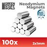 Neodymium Magnets 2x1mm - 100 Units (N35) (Material)