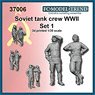 Soviet Tank Crew WWII Set 1 (Set of 2) (Plastic model)