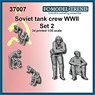 Soviet Tank Crew WWII Set 2 (Set of 2) (Plastic model)