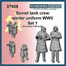WWII 露/ソビエト 戦車兵(冬季装備)セット＃1(2体入) (プラモデル)