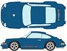 Singer 911 (964) Coupe Resistance Blue (Diecast Car)