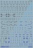 1/144 GM Line Decal No.3 [with Caution] #1 Dark Gray & Neon Blue (Material)