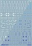 1/144 GM Line Decal No.3 [with Caution] #1 White & Neon Blue (Material)