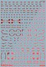 1/144 GM Line Decal No.3 [with Caution] #1 Red & Neon Red (Material)
