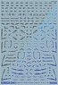 1/144 GM Line Decal No.4 [with Caution] #2 Dark Gray & Neon Blue (Material)