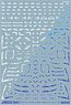 1/144 GM Line Decal No.4 [with Caution] #2 White & Neon Blue (Material)