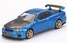 Nissan Skyline GT-R R34 Top Secret Bayside Blue (RHD) (Diecast Car)