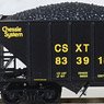 108 00 442 (N) オープンホッパー CSX (Chessie) #833918 [旧チェシーシステム・100トン3ベイ無蓋ホッパ車・側面リブ有り] ★外国形モデル (鉄道模型)