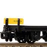 (OO-9) RNAD Flat Wagon Dean Hill, RNAD Black Yellow Buffer Beam (Model Train)