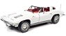 1963 Chevy Corvette Coupe Ermine White (Diecast Car)