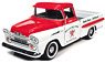 1958 Chevy Apache Fleetside Pick Up `Texaco` Red / White (Diecast Car)