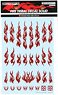Fire Tribal Decal Solid Metallic Red (1 Sheet) (Material)