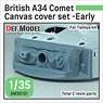 WWII イギリス A34コメット用 初期型キャンバスカバー付防盾セット(タミヤ用) (プラモデル)