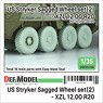 US Stryker Sagged Wheel Set(2) Mich.XML 12.00 R20 (for Styker Series) (Plastic model)