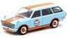 Datsun Bluebird 510 Wagon Gulf Blue / Orange (Diecast Car)