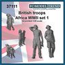UK Soldiers Africa WWII Set 1 (Set of 2) (Plastic model)