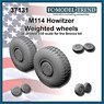 M114 Howitzer, Weighted Wheels (Set of 2) (Plastic model)