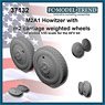 M2A1 Howitzer with M2 Carriage, Weighted Wheels (for AFV Club) (Set of 2) (Plastic model)