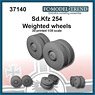 Weighted Wheels for Sd.Kfz 254 (Set of 4) (Plastic model)