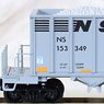 125 00 151 (N) 43` Rapid Dischage Hopper NORFOLK SOUTHERN RD# NS 153349 (Model Train)