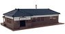 Pre-colored Local Station House (Dark Brown) (Unassembled Kit) (Model Train)