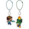 Minecraft Acrylic Pair Mascot Key Chain Steve & Zombie (Anime Toy)